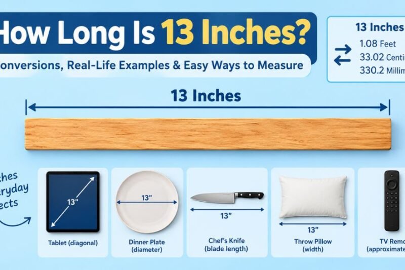 How Long Is 13 Inches? Conversions, Real-Life Examples & Easy Ways to Measure