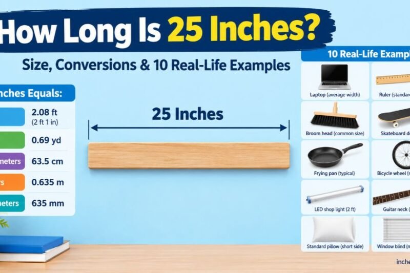 How Long Is 25 Inches? Size, Conversions & 10 Real-Life Examples
